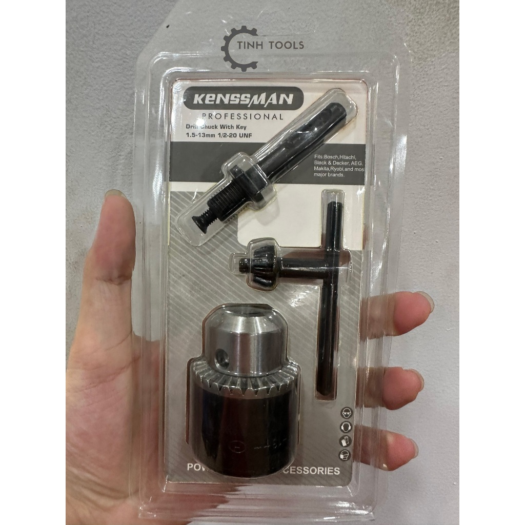 Đầu khoan 13mm Kenssman chuẩn Đức, đầu chuyển KENSSMAN phù hợp với các loại, máy khoan, máy bắn vít