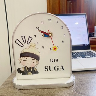 ( H10) Đồng Hồ BTS Để Bàn Decor Đẹp, Trang Trí Bàn Học, Bàn Làm Việc, Quà Tặng BTS