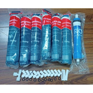 Combo lõi 4- 10 Sunhouse gồm Lõi RO & 6 lõi bù khoáng (Tặng kèm phụ kiện)