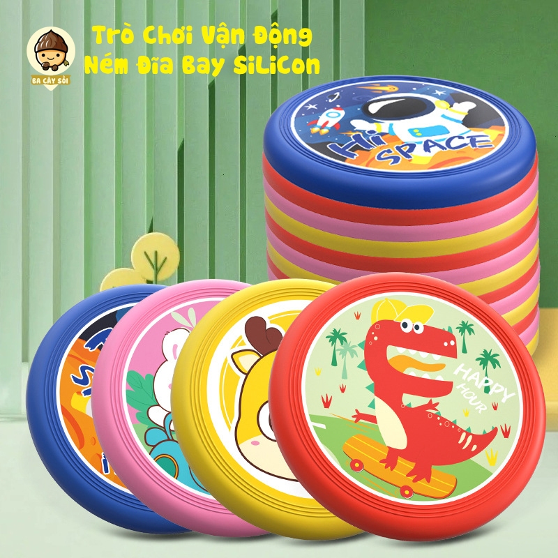Đồ chơi ném đĩa bay loại 20cm - An toàn nhiều họa tiết vui nhộn dễ thương cho bé
