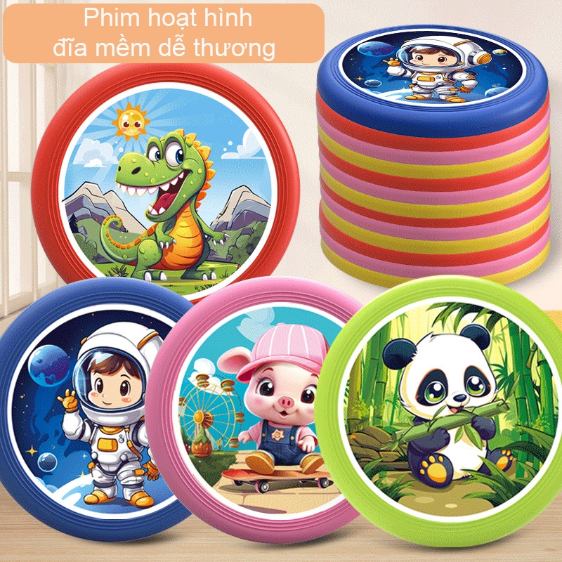 Đồ chơi ném đĩa bay loại 20cm - An toàn nhiều họa tiết vui nhộn dễ thương cho bé