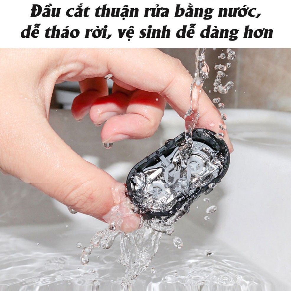 Máy Cạo Râu Mini Cao Cấp Sử Dụng Sạc Pin Thông Minh Tiện Lợi Có Lưỡi Dao Kép Tự Làm Sắc-VD.STORE