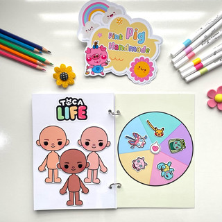 Đồ chơi Vòng quay thời trang Tocaboca - Búp bê giấy Pighandmade