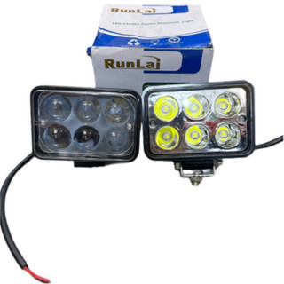 Đèn trợ sáng Runlai, đèn led Runlai 6 mắt Chữ Nhật ánh sáng trắng.