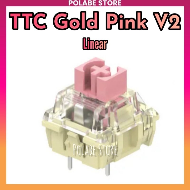 TTC Gold Pink V2 Switch, 3pin Lineaire Waterdichte Voorgesmeerde Schakelaar Voor Aangepast Mechanisch Toetsenbord (Size : 70PCS