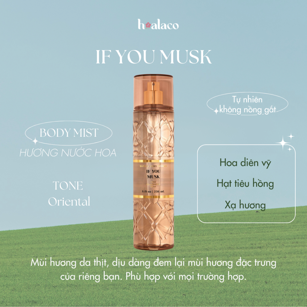 XỊT THƠM TOÀN THÂN IF YOU MUSK - BODY MIST Bath & Body Works | Shopee ...