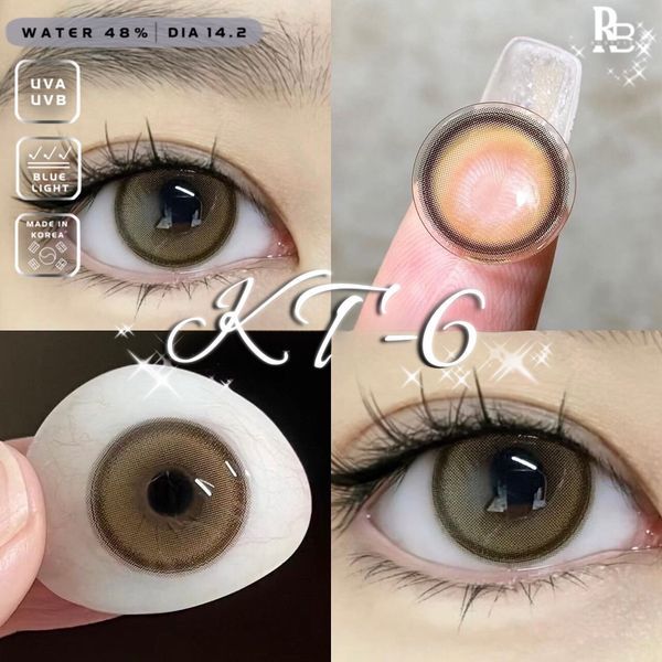 RUBY EYES Kính Áp Tròng Mẫu Nâu Love Love Trong Sáng Tự Nhiên SIlicone ...