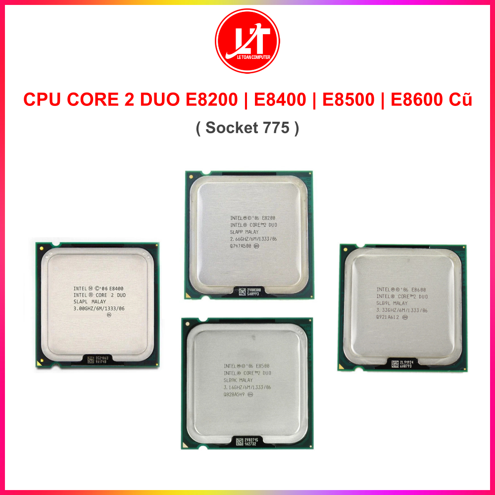 CPU Intel Core 2 Duo E8200, E8400, E8500, E8600 Cũ | Shopee Việt Nam