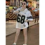 Áo thun Thể thao số 68 cổ tim chất cotton phối vải thể thao from rộng unisex, áo phông nam nữ phối bóng rổ hot trend