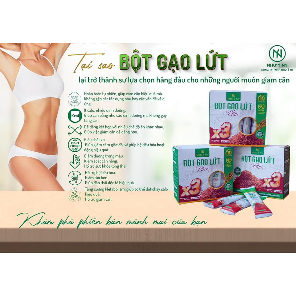 Ảnh Bột Gạo Lứt X3 Plus  - Như Ý Ny Bột Gạo Lứt Giảm Cân Như Ý- Giảm Cân Sau Sinh - Lợi Sữa - An Toàn 4