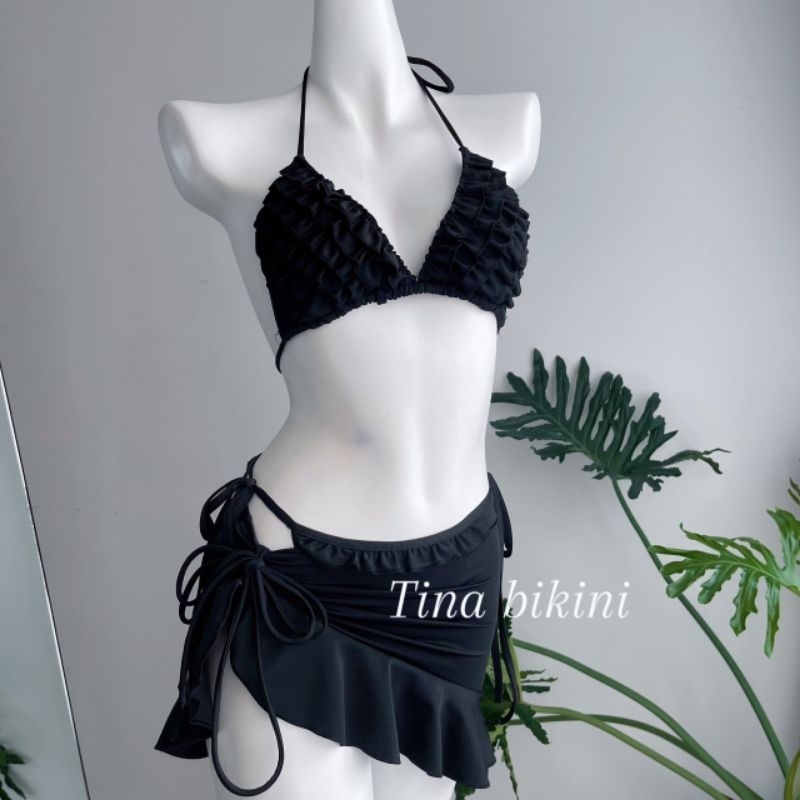 Bikini Set 3 Món Bánh Bèo Thương Hiệu Tina – Bộ Đồ Bơi Xinh