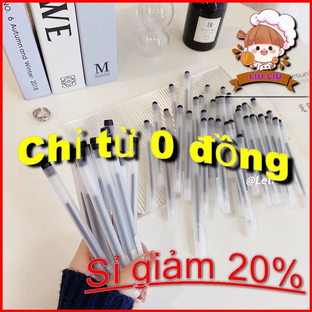 Combo Bao giá Shopee - Bút bi mực gel văn phòng Chép Kinh ngòi 0.5mm nét đẹp viết chơn chu đều nét
