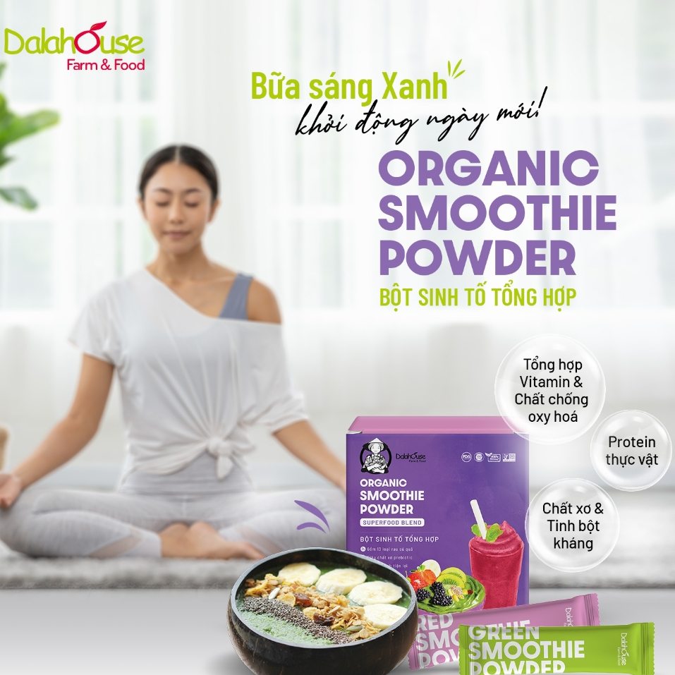 Ảnh Bột sinh tố 13 loại rau củ tổng hợp Dalahouse Organic Smoothie Powder 1