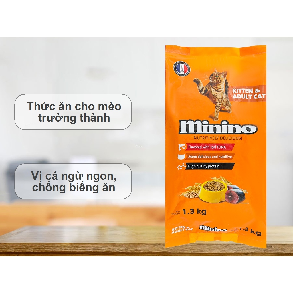4 gói thức ăn mèo minino 480gr