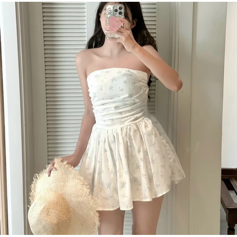 Váy cúp ngực hoa nhí hàng quảng châu