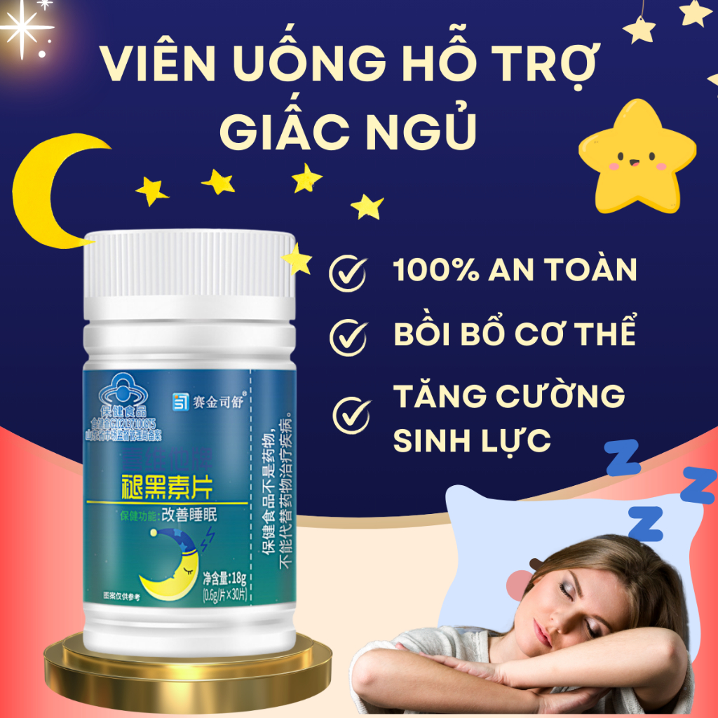 Viên uống hỗ trợ giấc ngủ, giảm tình trạng mất ngủ, ngủ không sâu giấc ...