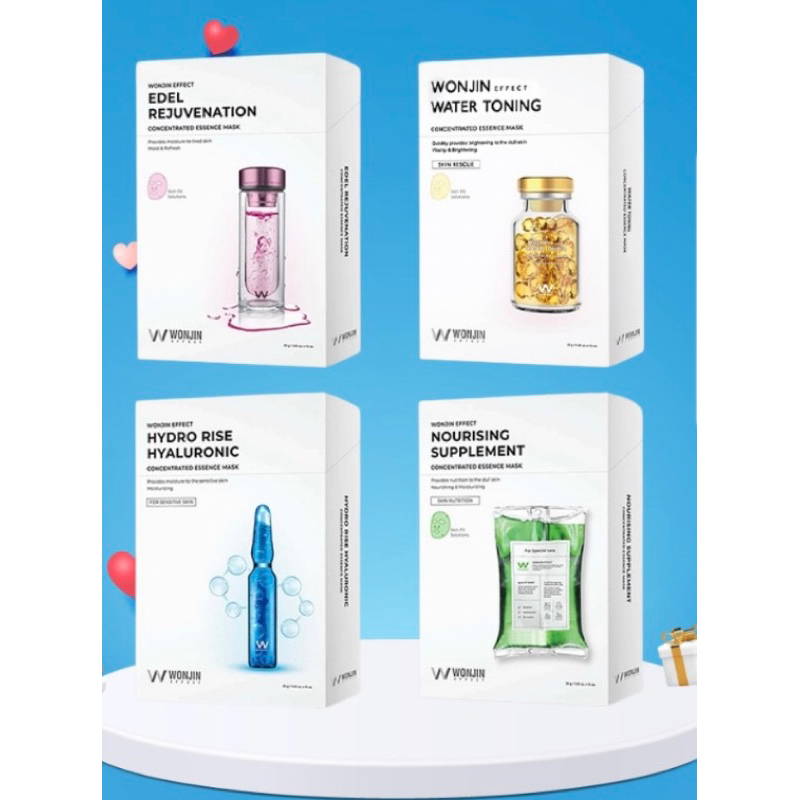 1 miếng Mặt nạ Wonjin Effect HQ:  Edel Rejuvenation + Hydro Rise Hyaluronic + Nourising Supplement + Water Toning  IS297