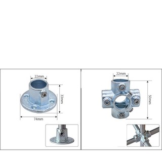 Khớp nối ống thép gang dẻo phi 21mm không cần hàn,cút nối đa năng, khớp nối thông minh ống tròn phi 21