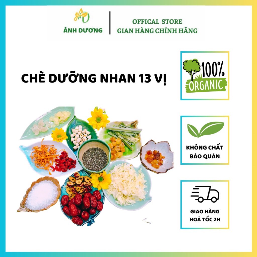 Set Nguyên Liệu Nấu Chè Dưỡng Nhan 13 Vị ( 500gr ) Chai 330ml