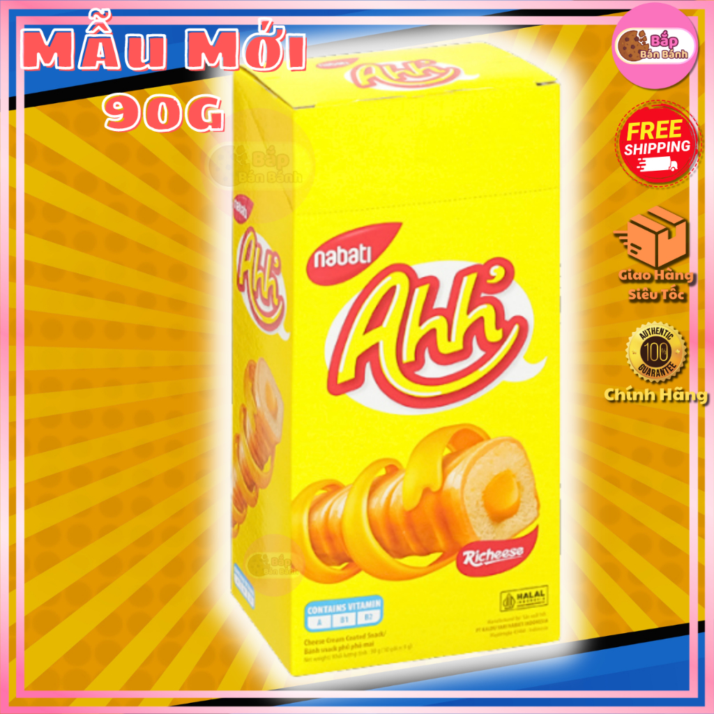 Bánh Xốp Phô Mai Richeese Ahh' Triple - Bánh Nabati Phô Mai ( Hộp 90g ...