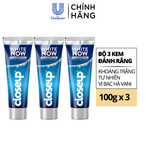 Ảnh Combo 6 Kem đánh răng Closeup White Now - Trắng Bật Tông 3X TỨC THÌ với Công nghệ Ánh Sáng Xanh 100g 2