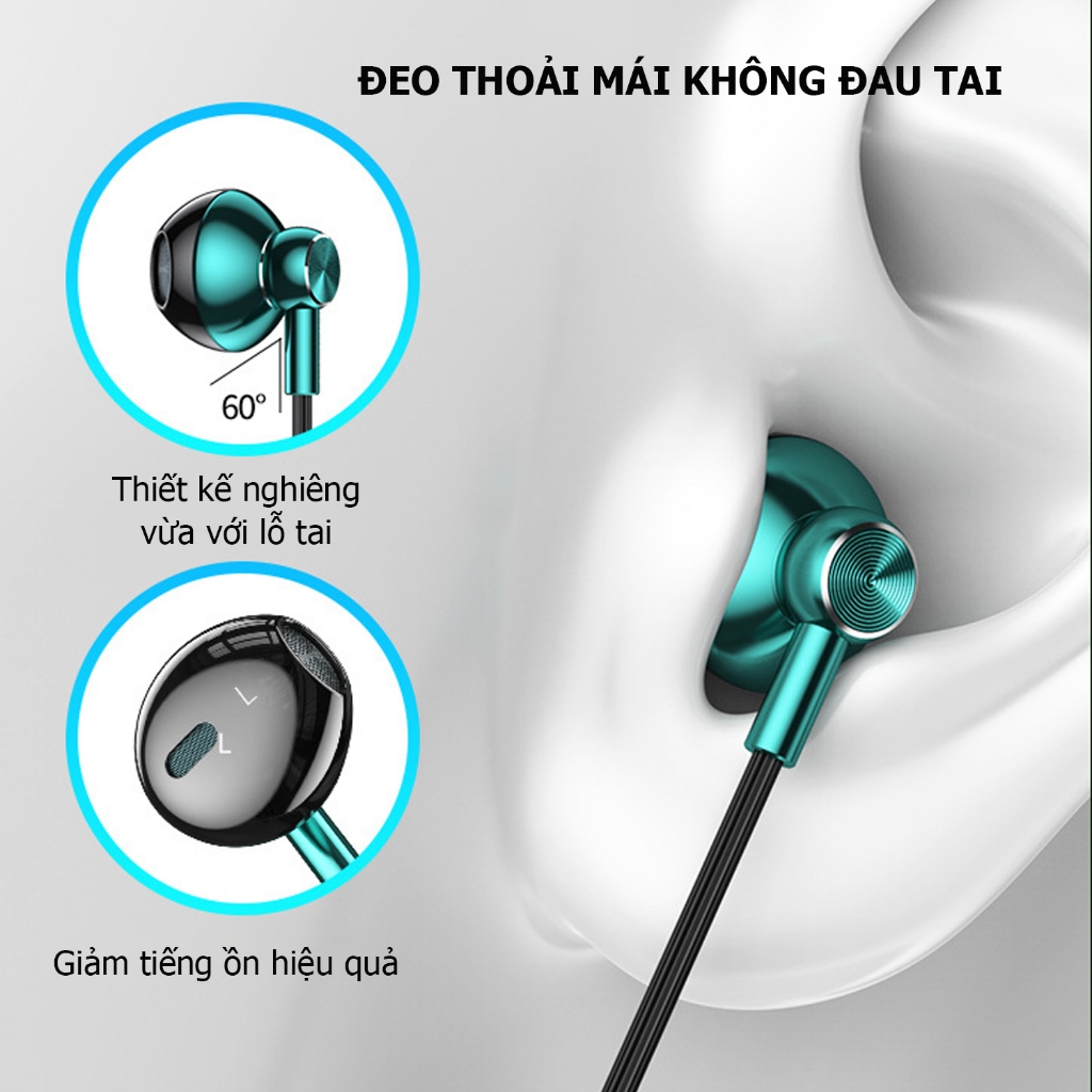 Tai nghe máy tính C70 dành cho máy tính bàn có 2 giắc cắm, có mic đàm thoại, dây dài 2.5m-Poermax | BigBuy360 - bigbuy360.vn
