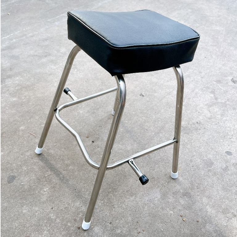 [ ĐÔN LỚN  ] GHẾ ĐI XE MÁY KHÔNG TỰA - DÀNH CHO XE GA , Ghế Đôn Ga Inox Yên Nệm Đen