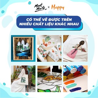 [Hỏa tốc HCM] Màu Nước Acrylic 3D Mont Marte 100ml Cao Cấp - Vẽ Trên Vải, Kính, Đá, Gỗ, Gốm Sứ,...