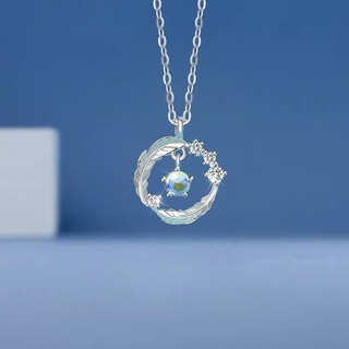 Dây chuyền LAMY Sparkling Feather Blue Necklace Silver 6076