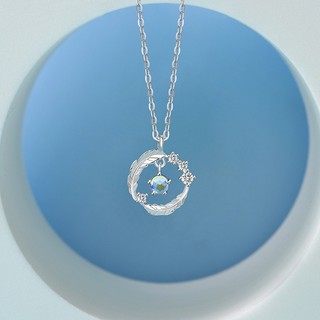 Dây chuyền LAMY Sparkling Feather Blue Necklace Silver 6076
