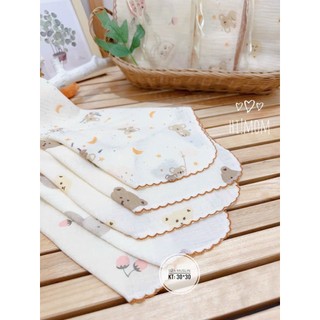Hộp 6 Khăn Sữa 2 Lớp Muslin Himom Cho Bé Siêu Thấm Hút Size 30*30cm