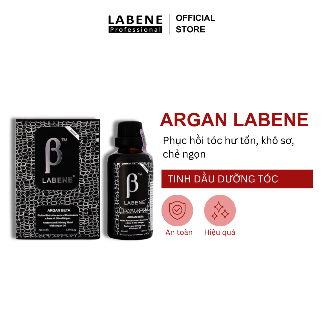 Ảnh Tinh Dầu Dưỡng Tóc Argan Oil Labene Phục Hồi Tóc Khô Sơ, Hư Tổn Chẻ Ngọn Giúp Tóc Mềm Mượt Óng Ả | LABENE OFFICIAL 1