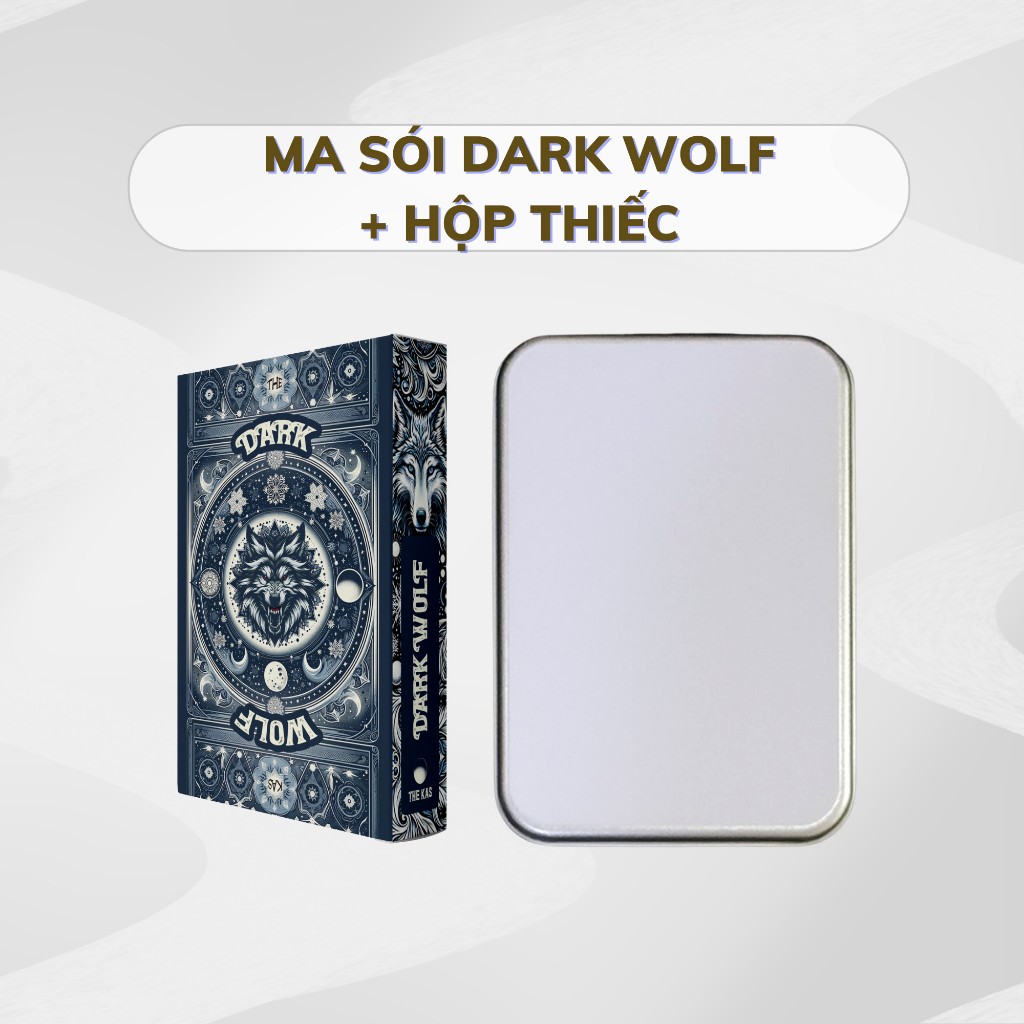 Bộ Bài Ma Sói Tarot Dark Wolf 30 Song Ngữ Lá Bài Dành Cho Mọi Lứa Tuổi, Bộ Bài Ma Sói Đen Tối Việt Hoá