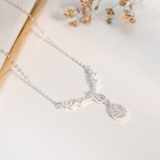 Dây chuyền bạc nữ LAMY Water Drop Pendant Silver Necklace 6239