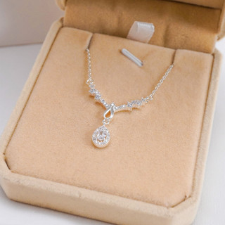 Dây chuyền bạc nữ LAMY Water Drop Pendant Silver Necklace 6239