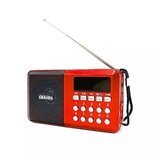 Loa đài FM Craven CR-65 có khe Thẻ nhớ/ USB/ Tai nghe/ Đèn pin - dùng pin sạc BL-5C