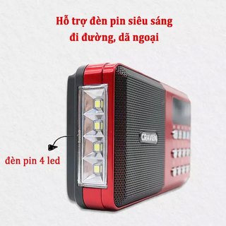 Loa đài FM Craven CR-65 có khe Thẻ nhớ/ USB/ Tai nghe/ Đèn pin - dùng pin sạc BL-5C