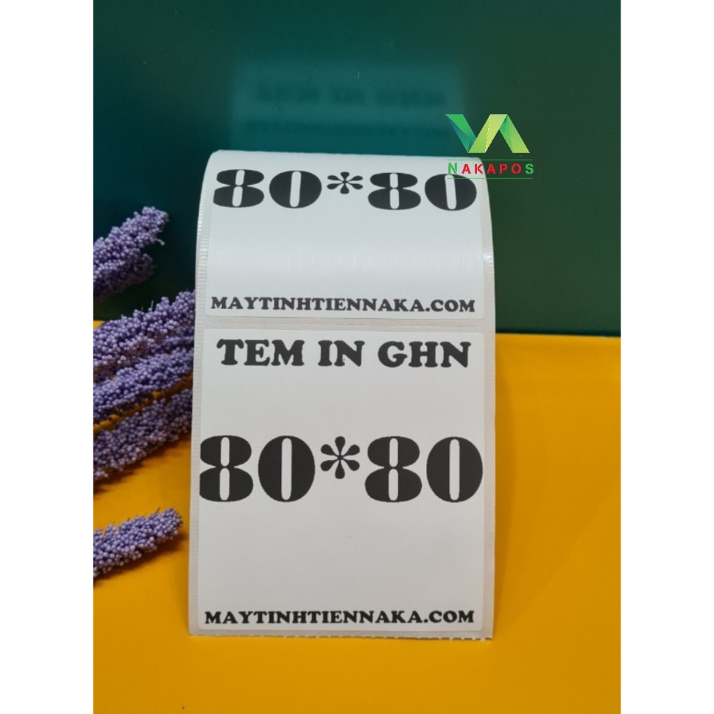 [ THÙNG 100 CUỘN ] TEM GIAO HÀNG NHANH 8*8 DECAL NHIỆT 80*80 IN ĐƠN HÀNG TỰ DÁN IN MÃ VẠCH GIẤY NHIỆT GIẤY IN [100 CUỘN]