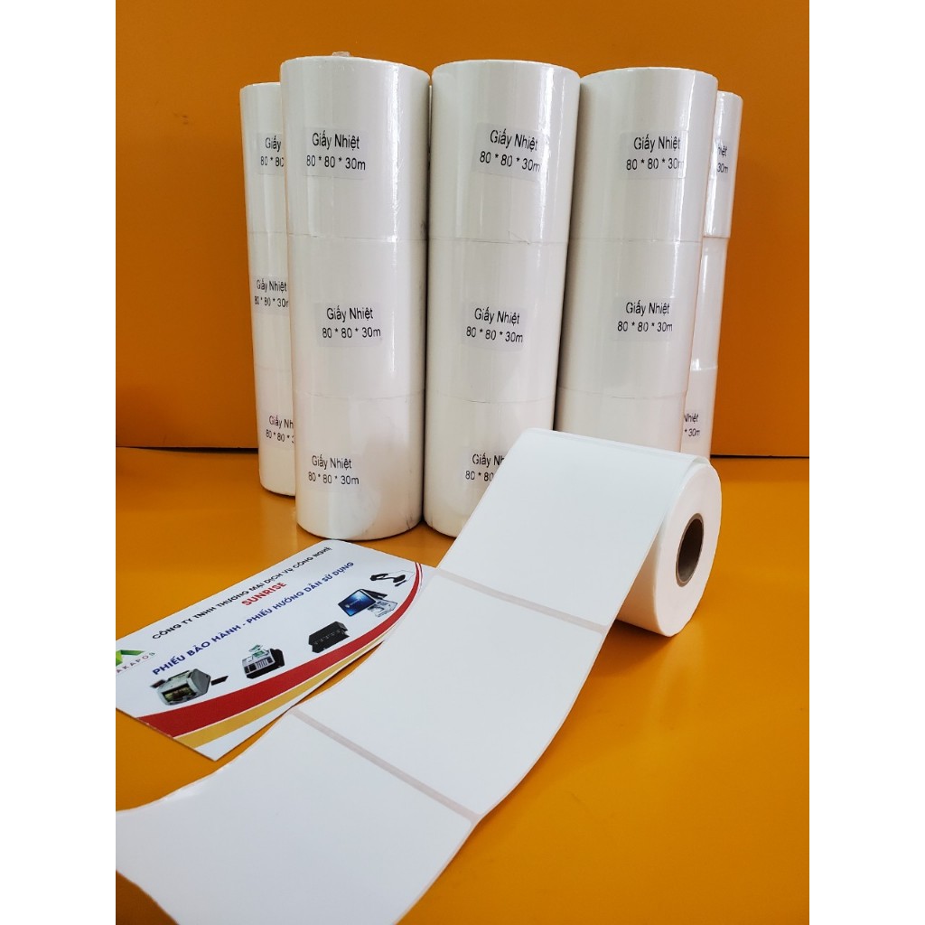 [ THÙNG 100 CUỘN ] TEM GIAO HÀNG NHANH 8*8 DECAL NHIỆT 80*80 IN ĐƠN HÀNG TỰ DÁN IN MÃ VẠCH GIẤY NHIỆT GIẤY IN [100 CUỘN]