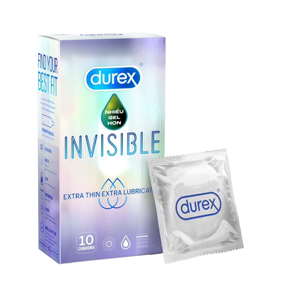 Ảnh Bao cao su Durex Extra Thin Extra Lubricated 10 bao 1