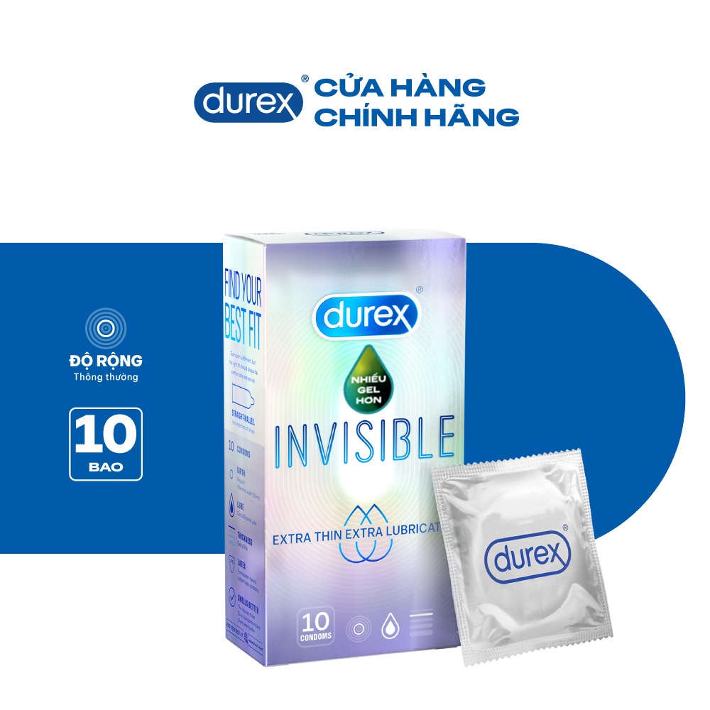 Ảnh Bao cao su Durex Extra Thin Extra Lubricated 10 bao 2