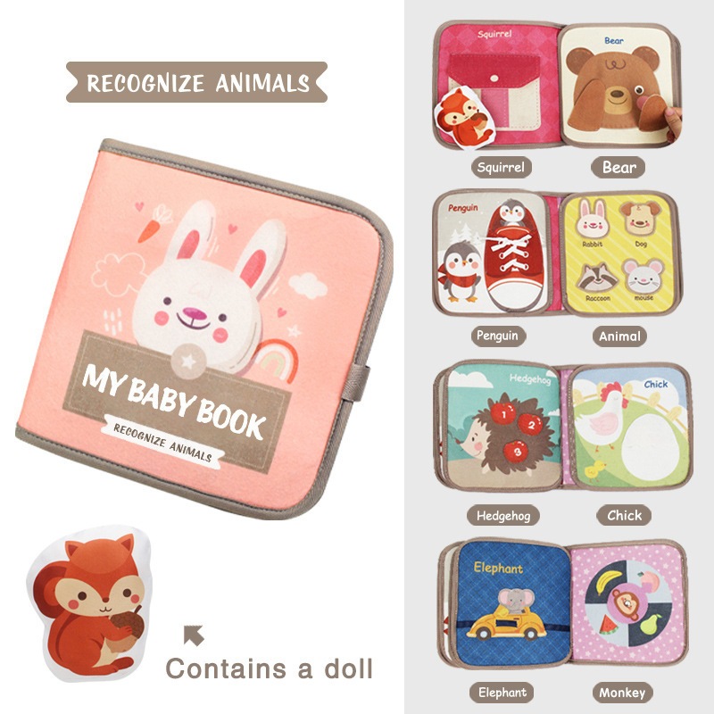 Sách vải bận rộn cho bé phát triển vận động tính giáo dục sớm Đồ chơi montessori