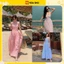 Váy cup ngực hoa nhí Kèm Dây Buộc, Đầm maxi hoa Hàng 2 Lớp Dáng Dài Siêu Xinh Hoadanbistore