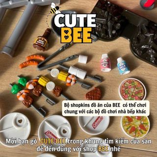 Vỉ shopkins 19 chi tiết chủ đề nấu ăn BBQ chính hãng xuất Nhật - Đồ chơi VNXK cao cấp nobox CUTE BEE