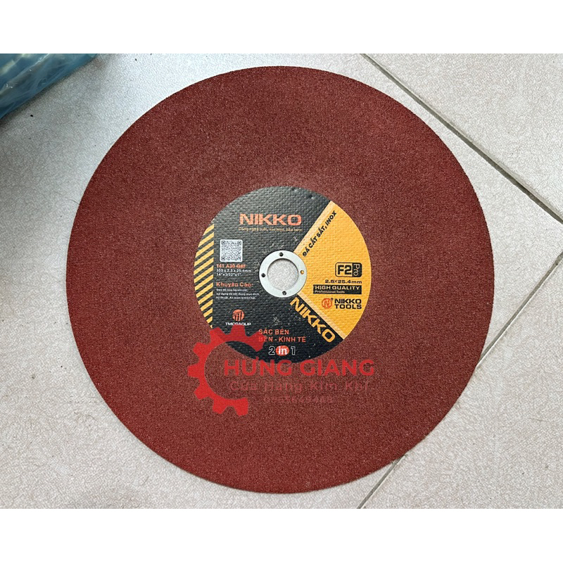 Đá cắt, Lưỡi Cắt 355 Nikko Chuyên Cắt Sắt, Inox chuyên dụng sắc bén an toàn