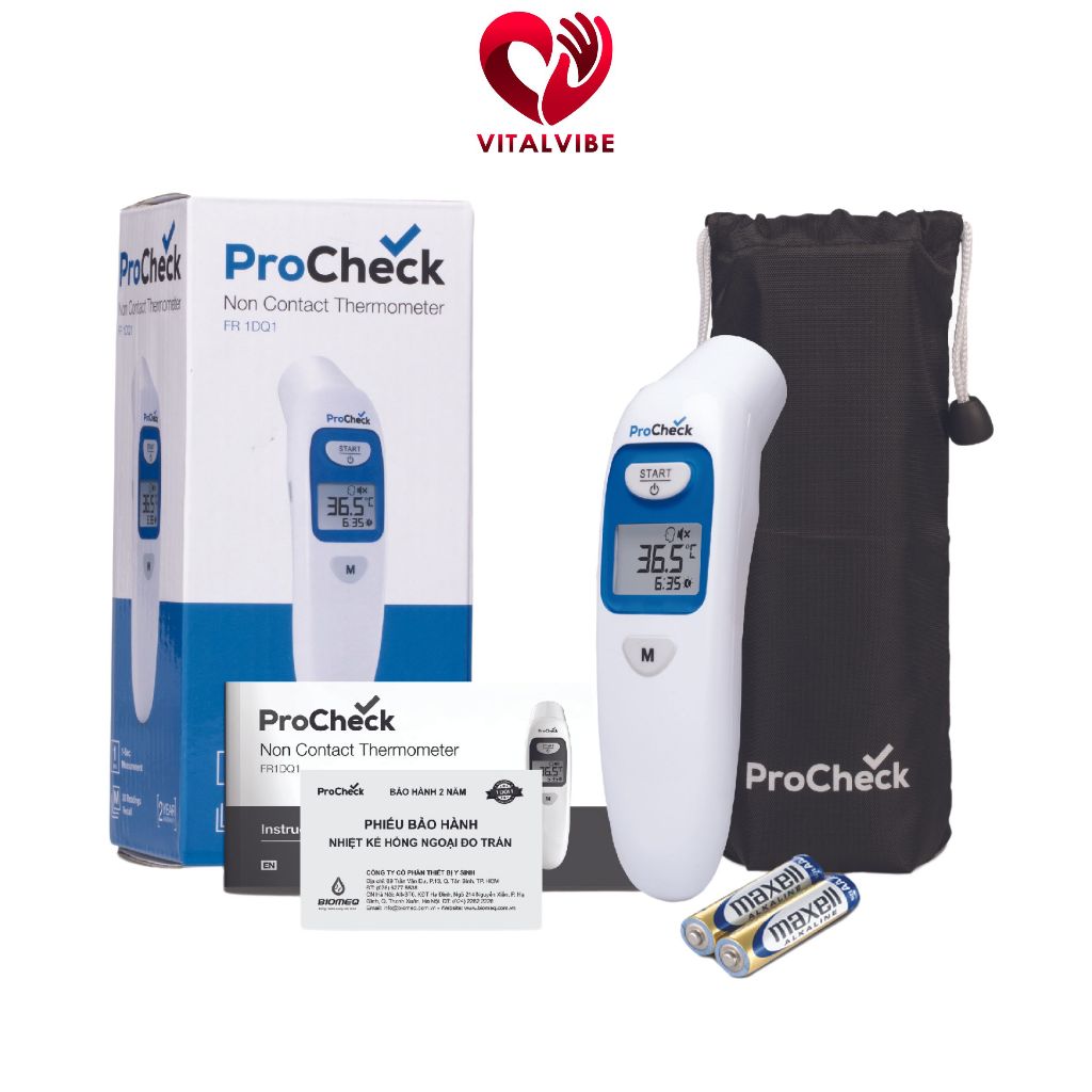 Nhiệt kế điện tử hồng ngoại Procheck FR1DQ1 đo trán, đo đa năng tự động ...