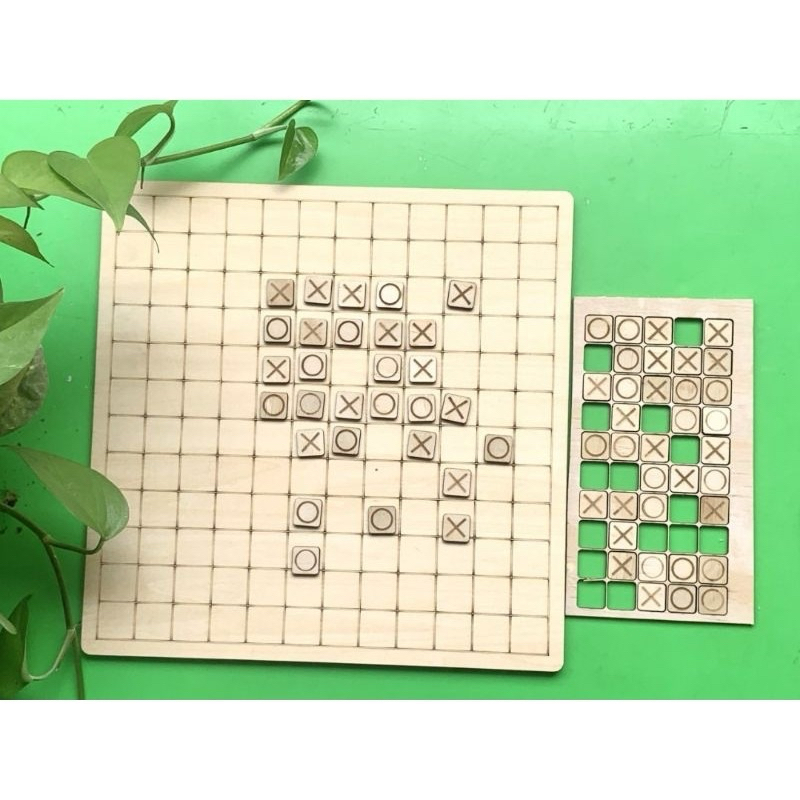Bộ cờ caro sản phẩm hỗ trợ trẻ phát triển tư duy khả năng ghi nhớ và nhận biết, cờ caro gỗ