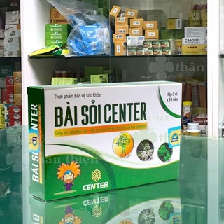 Bài sỏi Center, viên uống giúp lợi tiểu, hỗ trợ quá trình tán nhỏ và bài tiết sỏi thận, sỏi mật, bàng quang, hộp 30 viên