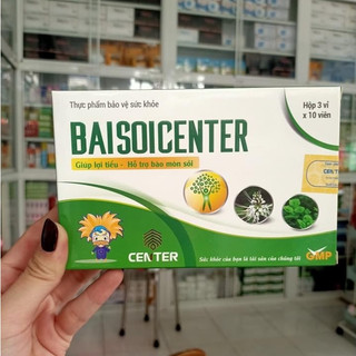 Bài sỏi Center, viên uống giúp lợi tiểu, hỗ trợ quá trình tán nhỏ và bài tiết sỏi thận, sỏi mật, bàng quang, hộp 30 viên