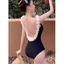 Bộ đồ bơi nữ , bikini 1 mảnh phối hoán tiết hở lưng đính hoa dễ thương,sẽ y o nữ hàng QC cao cấp-HH007
